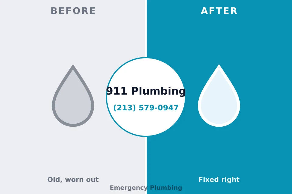 Before and after: plumbing repair San Diego, CA